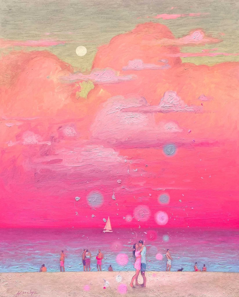 U n a   V e l a d a   R o m á n t i c a   d e E n a m o r a d o s   a  l a   O r i l l a   d e l   M a r
